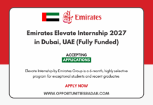 Emirates Elevate Internship 2027 in Dubai, UAE (Fully Funded) Emirates Elevate Internship 2027 in Dubai