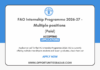 FAO Internship Programme 2026-27