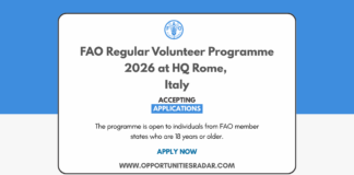 FAO Regular Volunteer Programme 2026