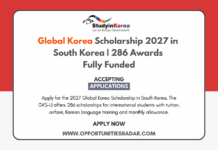 Global Korea Scholarship 2027 in South Korea | 286 Awards – Fully Funded Global Korea Scholarship 2027