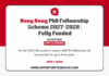 Hong Kong PhD Fellowship Scheme 2027