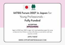 IATSS Forum 2027 in Japan for Young Professionals – Fully Funded IATSS Forum 2027 in Japan