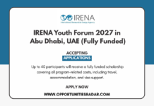 IRENA Youth Forum 2027 in Abu Dhabi, UAE (Fully Funded) IRENA Youth Forum 2027 in Abu Dhabi