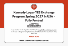 Kennedy Lugar YES Exchange Program 2027