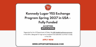 Kennedy Lugar YES Exchange Program 2027