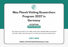 Max Planck Visiting Researchers Program 2027