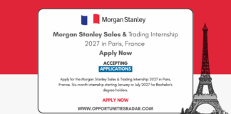 Morgan Stanley Sales & Trading Internship 2027