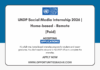 UNDP Social Media Internship 2026