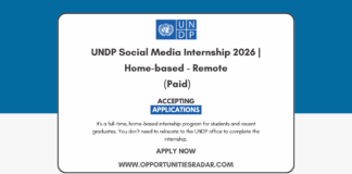 UNDP Social Media Internship 2026