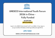 UNESCO International Youth Forum 2026 in China – Fully Funded UNESCO International Youth Forum 2026