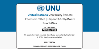 UNU Remote Internship 2026