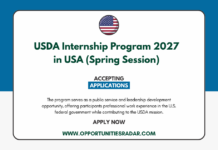 USDA Internship Program 2027 in USA