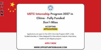 USTC Internship Program 2027 in China