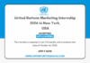 United Nations Marketing Internship 2026