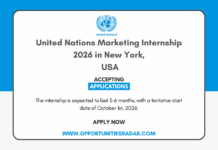 United Nations Marketing Internship 2026 in New York, USA United Nations Marketing Internship 2026