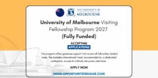 University of Melbourne Visiting Fellowship 2027