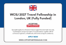 WCSJ 2027 Travel Fellowship