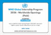 WHO Global Internship Program 2026