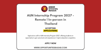 AUN Internship Program 2027