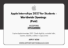 Apple Internships 2027 for Students