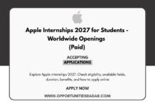 Apple Internships 2027 for Students
