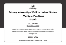Disney Internships 2027 in United States