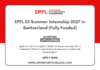 EPFL E3 Summer Internship 2027