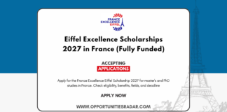Eiffel Excellence Scholarships 2027