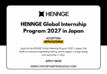 HENNGE Global Internship Program 2027 in Japan (Fully Funded) HENNGE Global Internship Program 2027