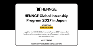 HENNGE Global Internship Program 2027