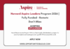 Harvard Aspire Leaders Program 2026