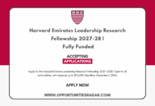 Harvard Emirates Leadership Research Fellowship 2027