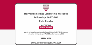 Harvard Emirates Leadership Research Fellowship 2027