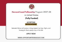 Harvard Lead Fellowship 2027-28