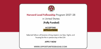 Harvard Lead Fellowship 2027-28