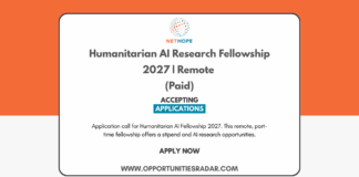 Humanitarian AI Research Fellowship 2027