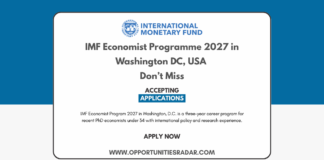 IMF Economist Programme 2027