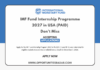 IMF Fund Internship Program 2027