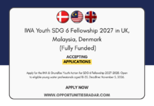 IWA Youth SDG 6 Fellowship 2027