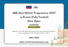 JINR Start Winter Programme 2027 in Russia (Fully Funded) JINR Start Winter Programme 2027