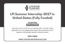 LPI Summer Internship 2027 in USA