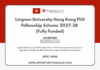 Lingnan University Hong Kong PhD Fellowship Scheme 2027