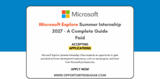 Microsoft Explore Summer Internship 2027