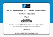 NATO Internships 2027 in the Netherlands | Stipend of €1,477.30 NATO Internships 2027 in the Netherlands