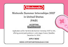 Nintendo Summer Internships 2027 in United States (PAID) Nintendo Summer Internships 2027 in United States