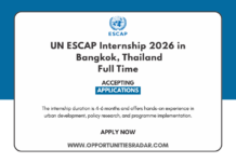 UN ESCAP Internship 2026 in Thailand