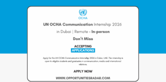 UN OCHA Communication Internship 2026
