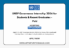 UNDP Governance Internship 2026