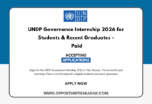 UNDP Governance Internship 2026