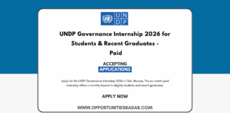UNDP Governance Internship 2026